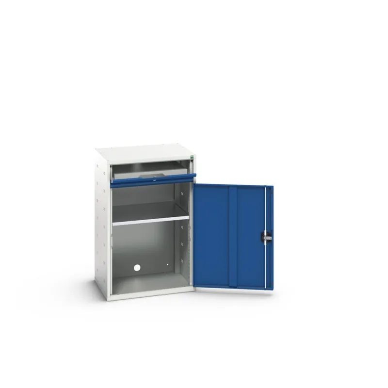 Bott 16928000.11 Verso armoire mobile 650x550x1650mm 1 étagère 1 porte 1 tiroir RAL 5010