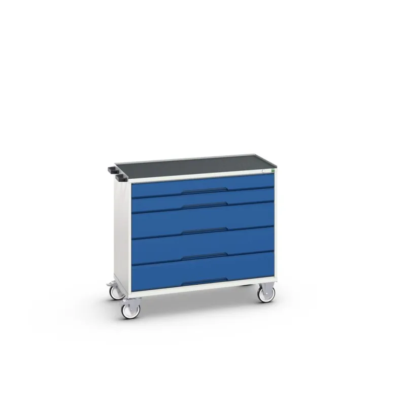 Bott 16927052.11 Verso armoire mobile 1050x550x965mm 5 tiroirs plateau supérieur RAL 5010