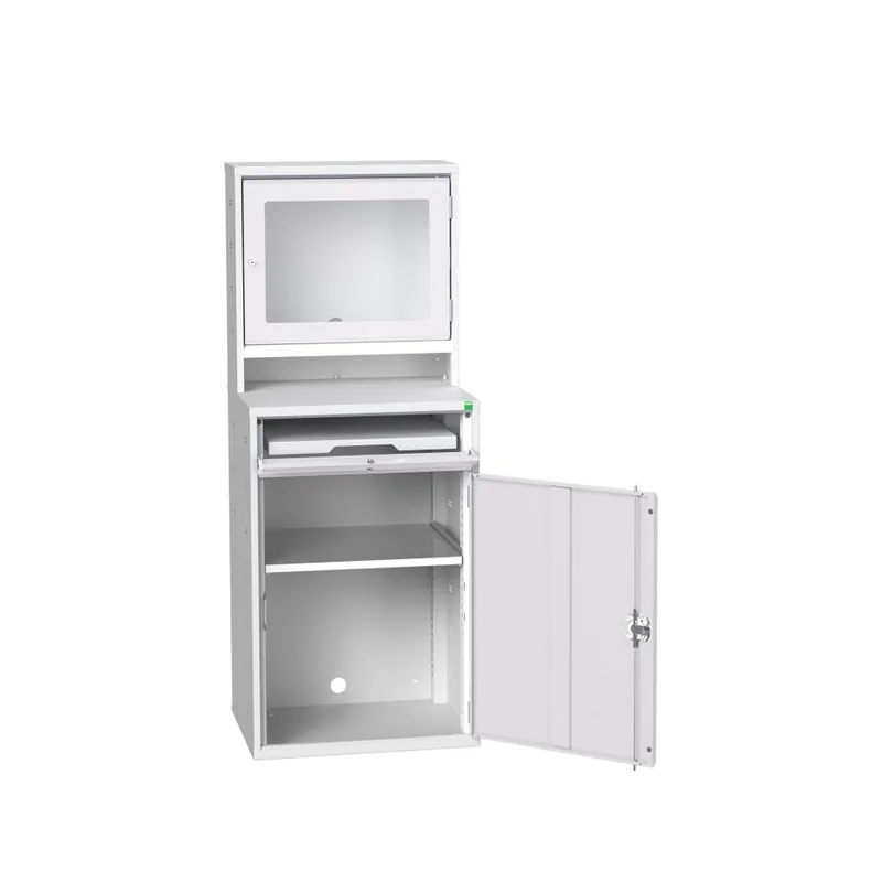 Bott 16928001.16 Verso armoire informatique 650x550x1650mm 1 étagère 1 tiroir 1 porte RAL 7035