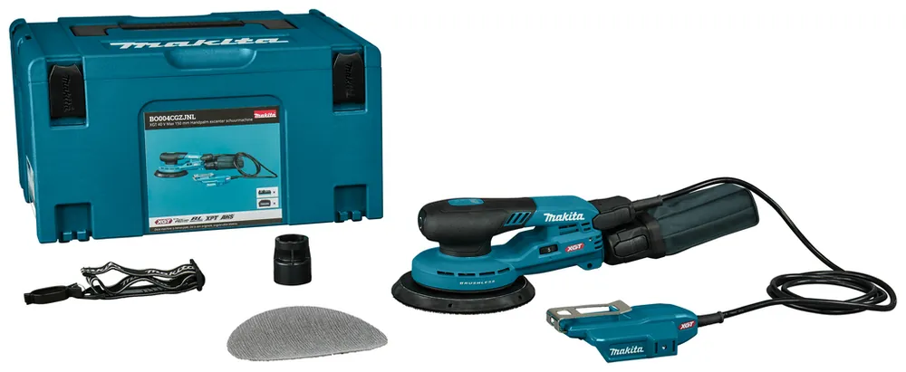 Makita BO004CGZJNL XGT 40 V Max 150 mm Ponceuse excentrique Palm excl. batterie et chargeur dans Mbox