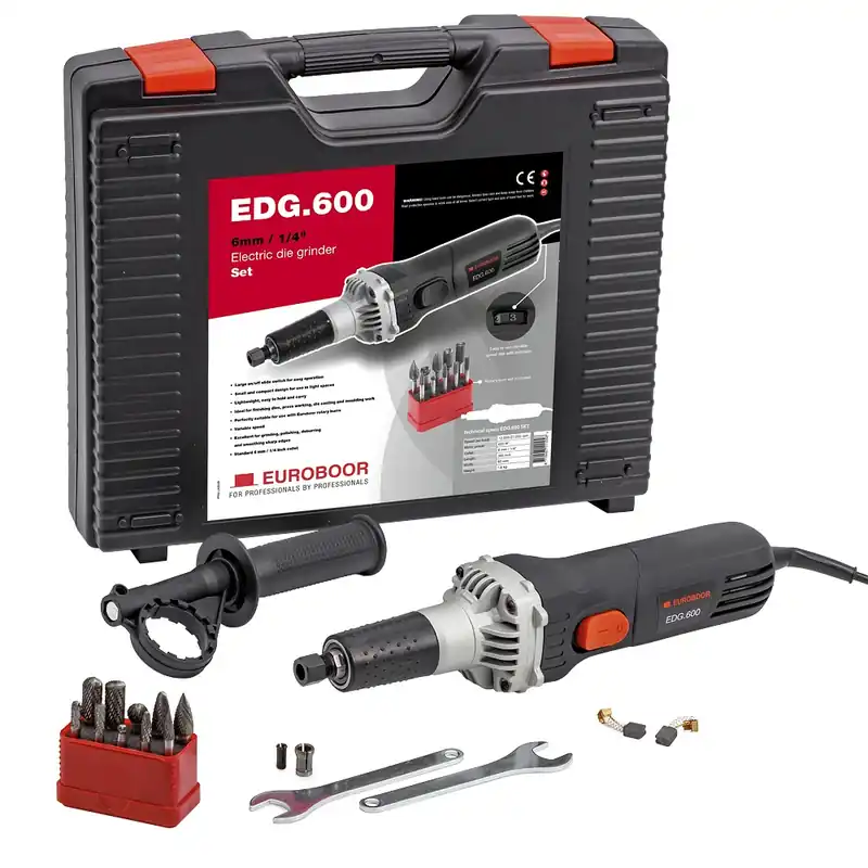 Euroboor 30514100007004 EDG.600 CASE Ensemble de meules électriques, 220 V, 600 W, 27000 RPM