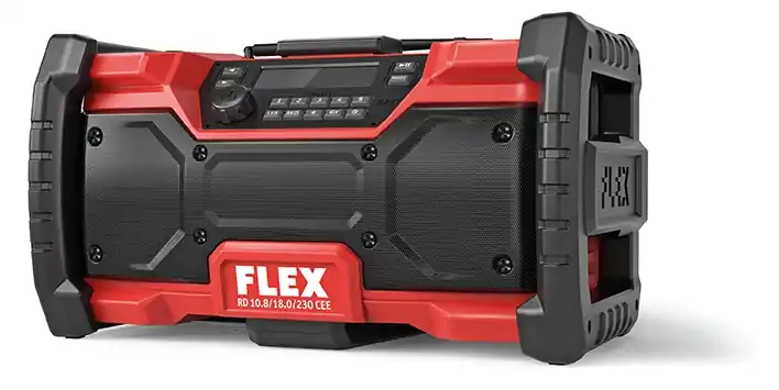 Flex-tools 532276 RD 12/18/230V CEE Digitale accu-bouwplaatsradio 12 / 18 V DAB+ en Bluetooth excl. accu‘s en lader