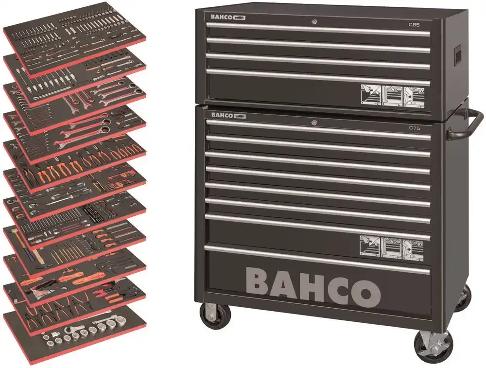 Bahco MONSTER Chariot à outils rempli 12 tiroirs 758 pièces