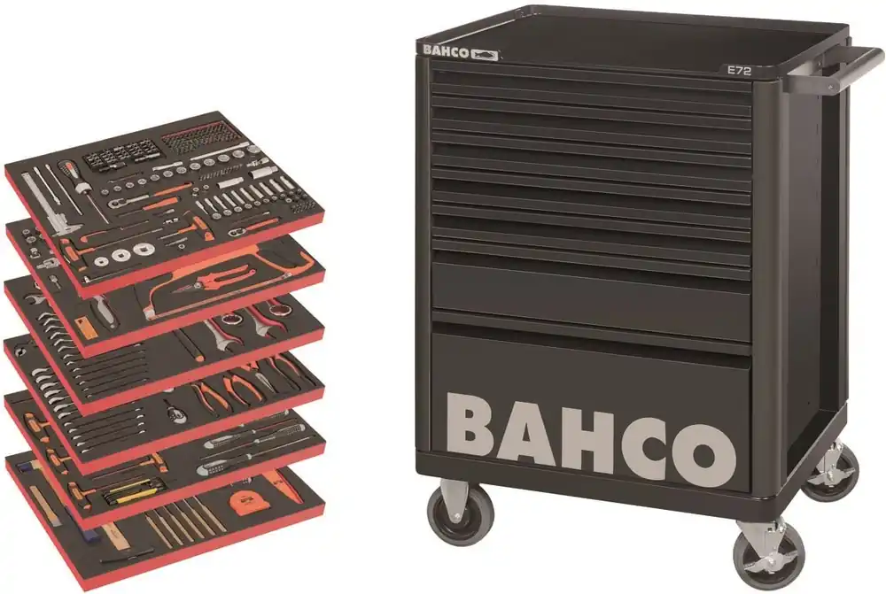 Bahco LARGE Grand chariot à outils rempli 7 tiroirs 346 pièces