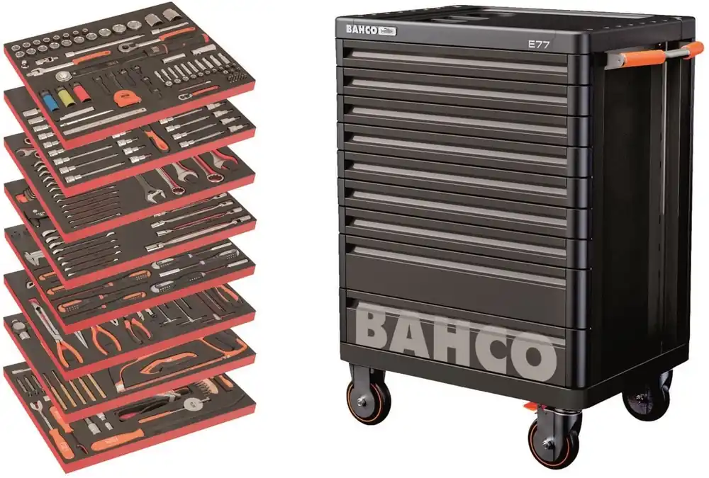Bahco AUTO Chariot à outils rempli 9 tiroirs 357 pcs