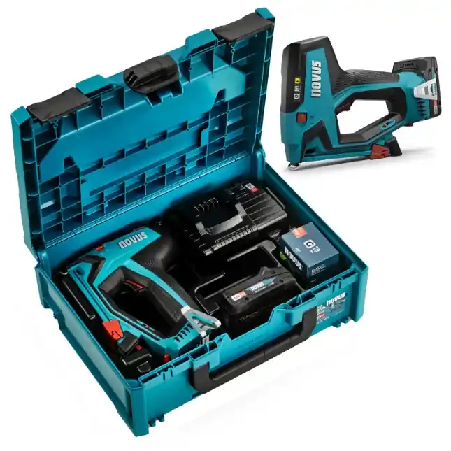 Novus 031-0366 J-551 Accu Tacker 18 Volt 2.0 Ah en coffret 6-16 mm + agrafes