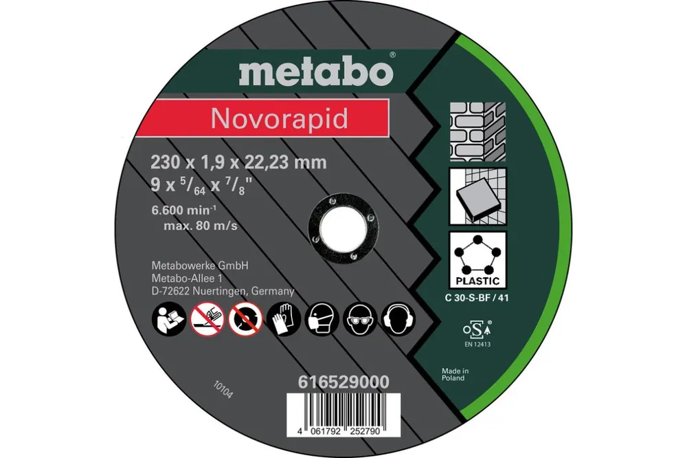 Metabo Accessoires 616529000 Novorapid 230x1,9x22,2 universel, TF41
