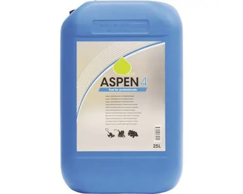 Aspen 059 Aspen 4 Mélange d‘essence prêt à l‘emploi 25 L pour moteurs à quatre temps.