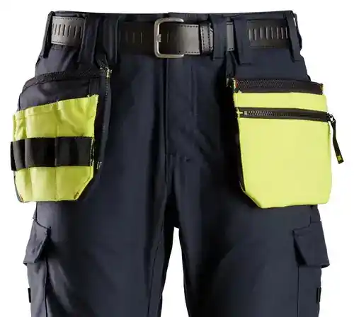 Snickers Workwear 97876695000 ProtecWork, Pochettes étuis multifonctions Jaune Haute Visibilité - Bleu foncé (6695)
