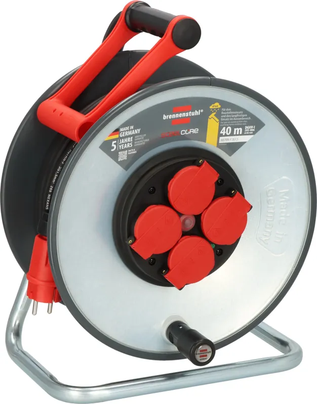 Brennenstuhl 9191400110 Enrouleur de câble professionnel SteelCore SC4100 IP44 40m H07RN-F 3G1,5