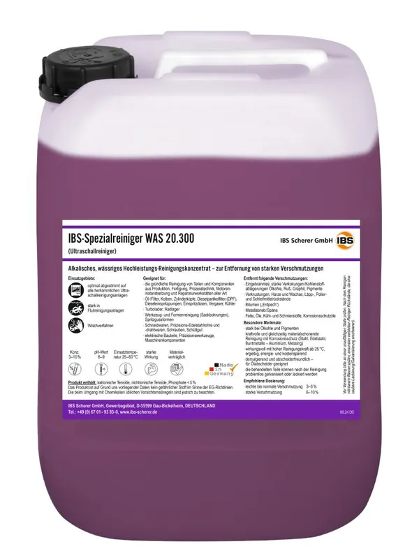 IBS Scherer 2050550 Nettoyant spécial WAS 20.300, jerrycan de 20 litres