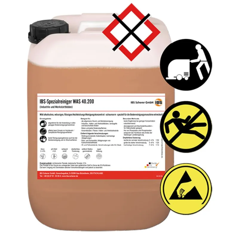 IBS Scherer 2050505 Nettoyant spécial WAS 40.200, jerrycan de 20 litres