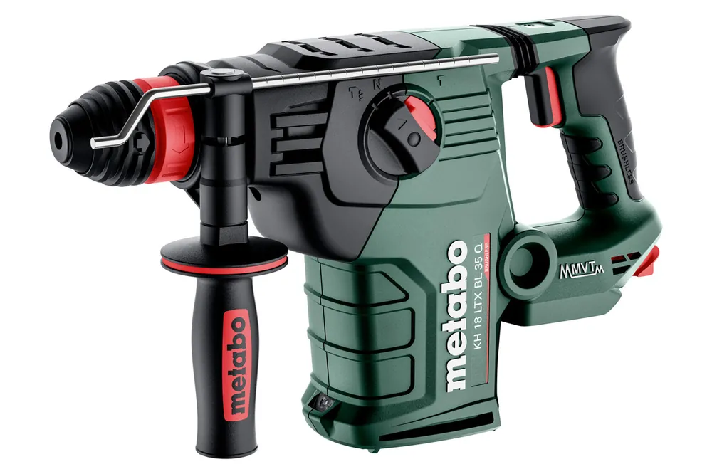 Metabo 600813840 KH 18 LTX BL 35 Q Marteau combiné sans fil 18V avec tête à changement rapide sans batterie ni chargeur dans MetaBox 185 XL
