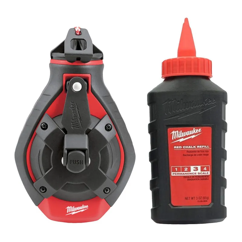 Milwaukee Accessoires 4932498391 Ligne de craie moulin 30M d‘épaisseur incluant de la craie rouge