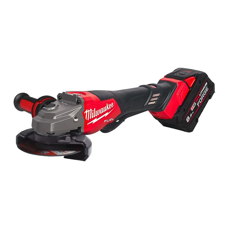 Milwaukee 4933493420 M18 FHSAGO125VXPDB2-802X FUEL™ Meuleuse d‘angle 125 mm avec frein, vitesse variable et ONE-KEY™ 18 V 2x 8 Ah en HD-Box