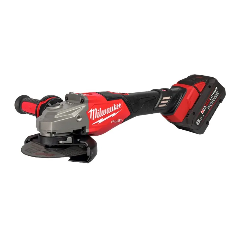 Milwaukee 4933493416 M18 FHSAG125XB2-802X FUEL™ Meuleuse d‘angle 125 mm avec frein et interrupteur à glissière 18 V 2x 8 Ah en HD Box