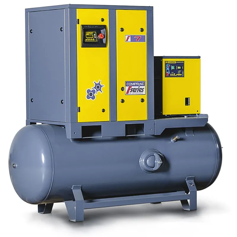 Comprag 11410108 FRD0508-270 Compresseur à vis à courroie en V de la série F 5,5 kW 8 Bar 3x400V 0,75 m³/min 270L sécheur pour chaudière et réfrigération