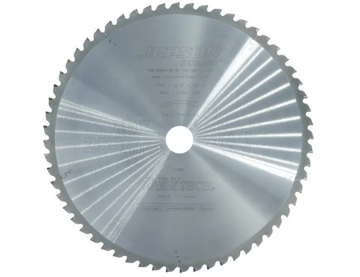 Jepson 600654NSF Drytech® HM lame de scie NSF Ø 255 mm / 66T pour acier inoxydable mince