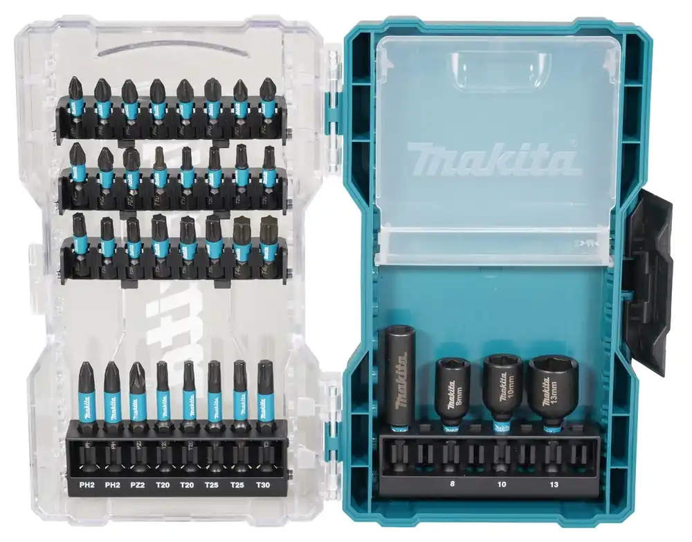 Makita Accessoires E-22925 Jeu d‘embouts de vissage à percussion 36 pièces Noir à percussion