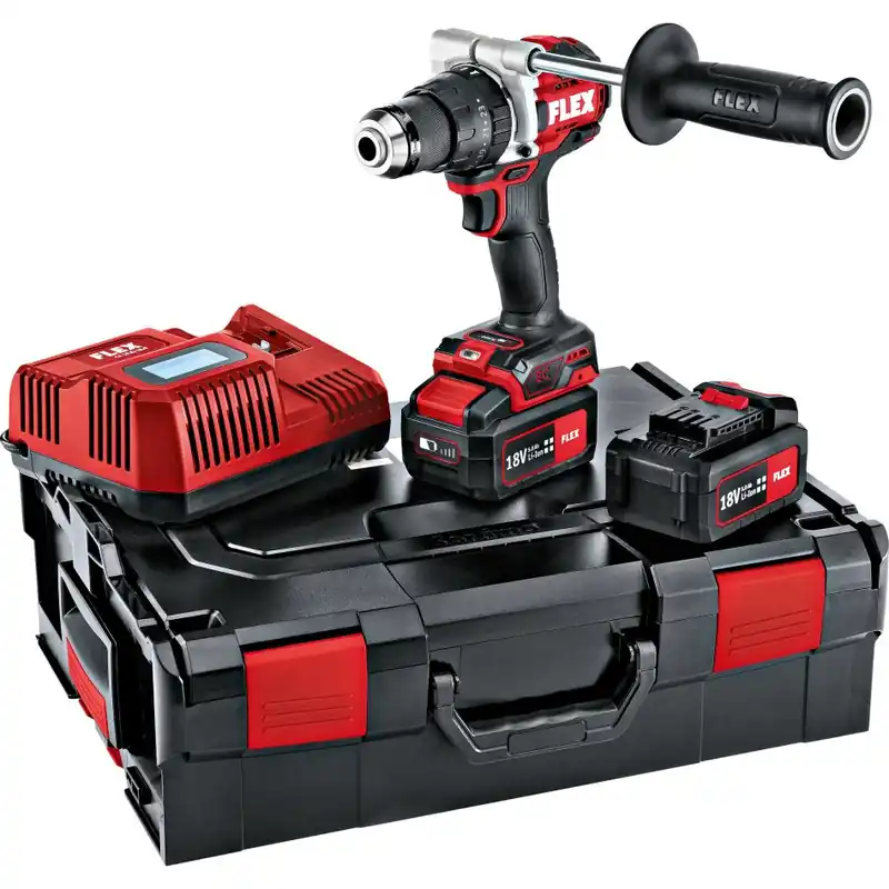 Flex-tools 515701 PD 2G 18.0-EC HD/5.0 Set Perceuse à percussion Accu 18 V 2x5.0 Ah en mallette