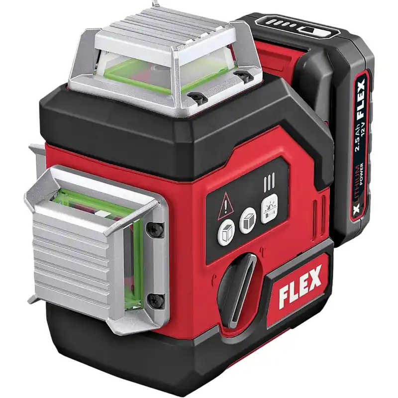 Flex-tools 532278 ALC 3/360-G/R 12 Set Cross line laser 360° 12V 1x 2.5 Ah en mallette