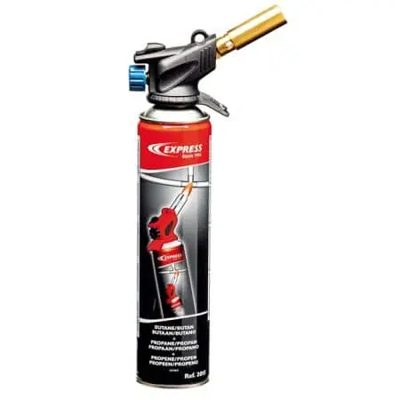 Express 343 343 Torche à souder / brûleur à gaz avec Piezo, réversible - cartouche de gaz 2015 incluse