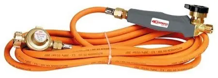 Express 6025 Poignée de brûleur à gaz avec raccord tournant, tuyau de 4,75 m et soupape de décharge de 2 bars