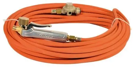 Express 6420 Poignée de brûleur à gaz avec tuyau de 20 m et soupape de décharge de 4 bars
