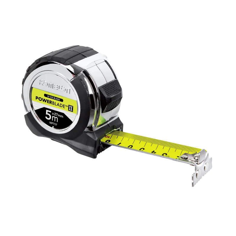 Komelon MPT57 Mètre ruban POWERBLADE Hi-Viz 5m x 27mm avec crochet magnétique à l‘extrémité