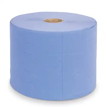 Agealube 25.3456 Rouleau de papier BLEU 3 plis (24 cm x 380 m), 2 pcs.