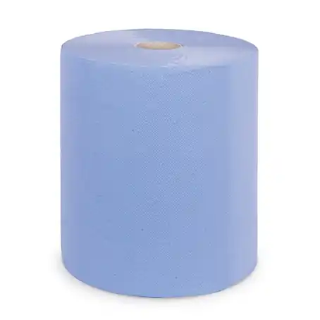 Agealube 25.3422 Rouleau de papier BLEU 2 plis (37 cm x 380 m), 2 pcs.