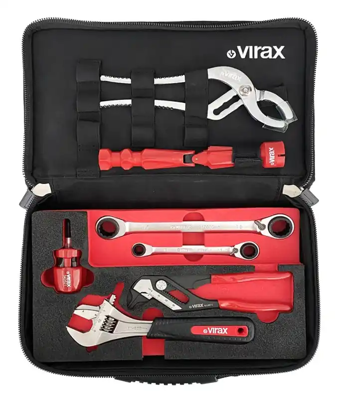 VIRAX 310420 Mallette Sanibox avec 7 outils essentiels pour les installations sanitaires.