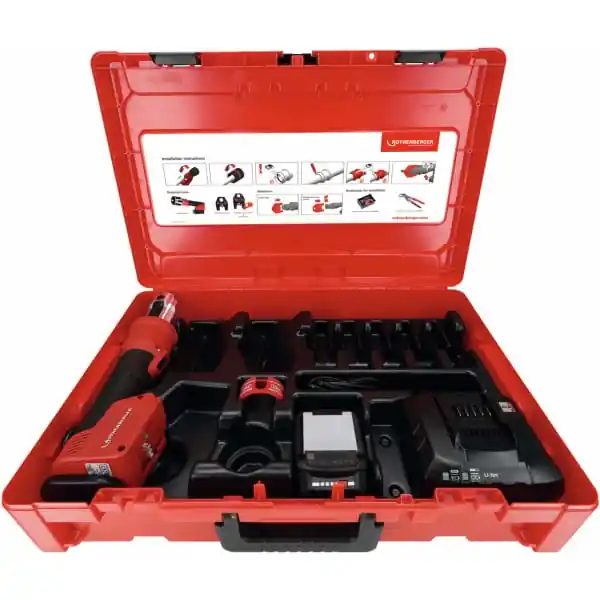 Rothenberger 1000005042 ROMAX NANO Basic Set machine à presser hybride 1x 2Ah 18V batterie et chargeur EU dans Rocase 6414