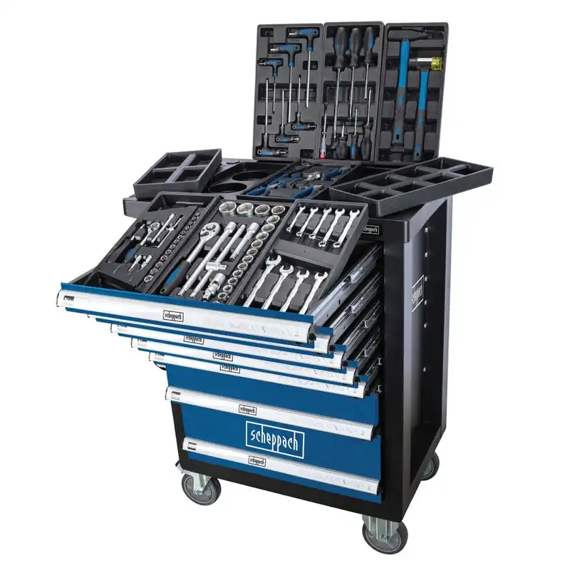 Scheppach Chariot à outils TW1100 70 pièces