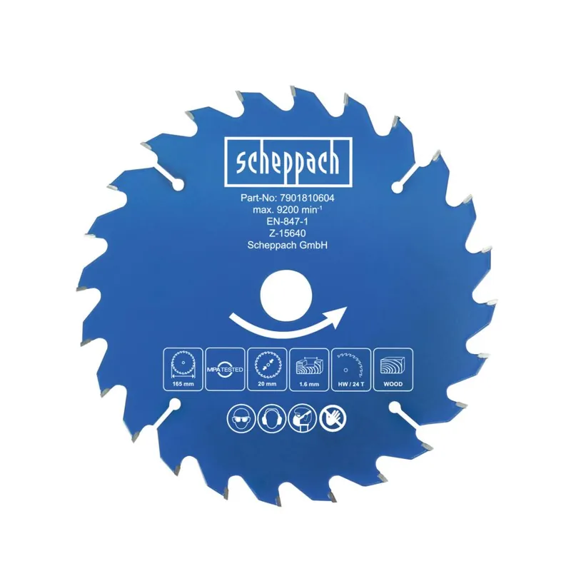 Scheppach 7901810604 Lame de scie circulaire Ø165 24 dents