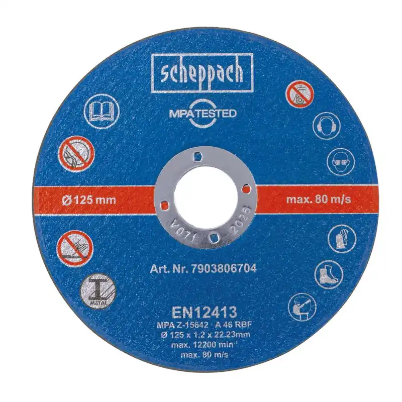 Scheppach 7903806704 Disques à tronçonner Ø125 mm (12 pièces)