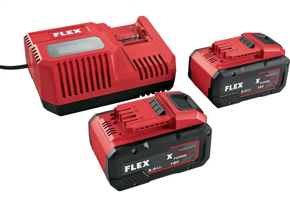 Flex-tools Accessoires 533175 P-Set 18-88 R Battery Set - 2 x Battery AP 18/8.0 18V 8.0Ah + Quick charger CA 12/18