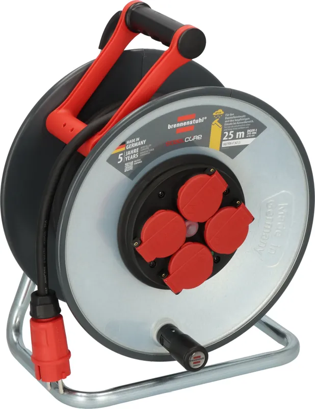 Brennenstuhl 9192250110 Enrouleur de câble professionnel SteelCore SC 2100 IP44, 25m H07RN-F 3G2.5