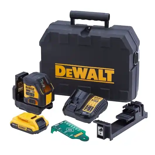 DeWalt DCLE34021D1-QW 18V Cross Line Laser Compact, 1x2Ah - Vert