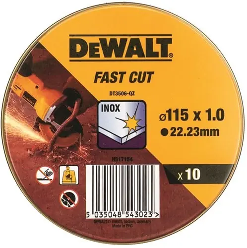 DeWalt Accessoires DT3506-QZ Disque à découper INOX 115x1x22,2mm en boîte de conserve