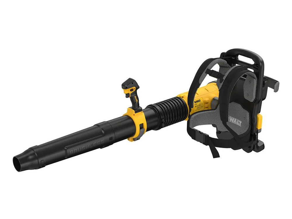 DeWalt DCMBBL800N-XJ FLEXVOLT Souffleur de feuilles Accu 54V XR Brushless avec sac à dos, hors batteries et chargeur dans le sac