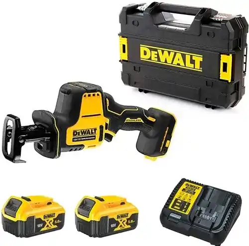 DeWalt DCS369P2-QW Scie à guichet compacte Accu 18V XR 2x 5.0Ah Li-Ion en TSTAK Brushless