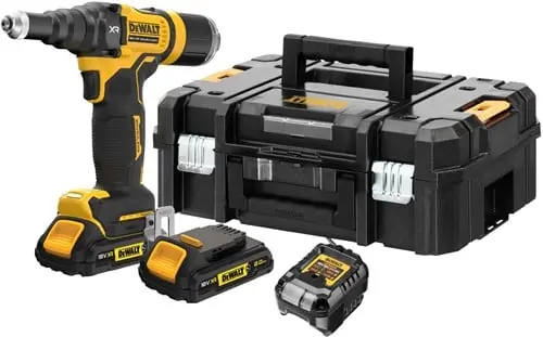 DeWalt DCF403D2GT-QW Pistolet à rivets sans fil 4,8 mm 18V XR 2x 2,0 Ah et chargeur en mallette