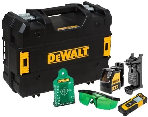 DeWalt DW0887100-1 Cross Line Laser Green avec Distance Meter 30 m