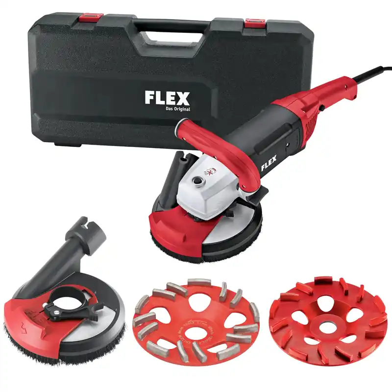 Flex-tools 534510 LD 18-7 150 R KIT, E-JET Ponceuse à béton 150 mm 1800W + Capot d‘aspiration