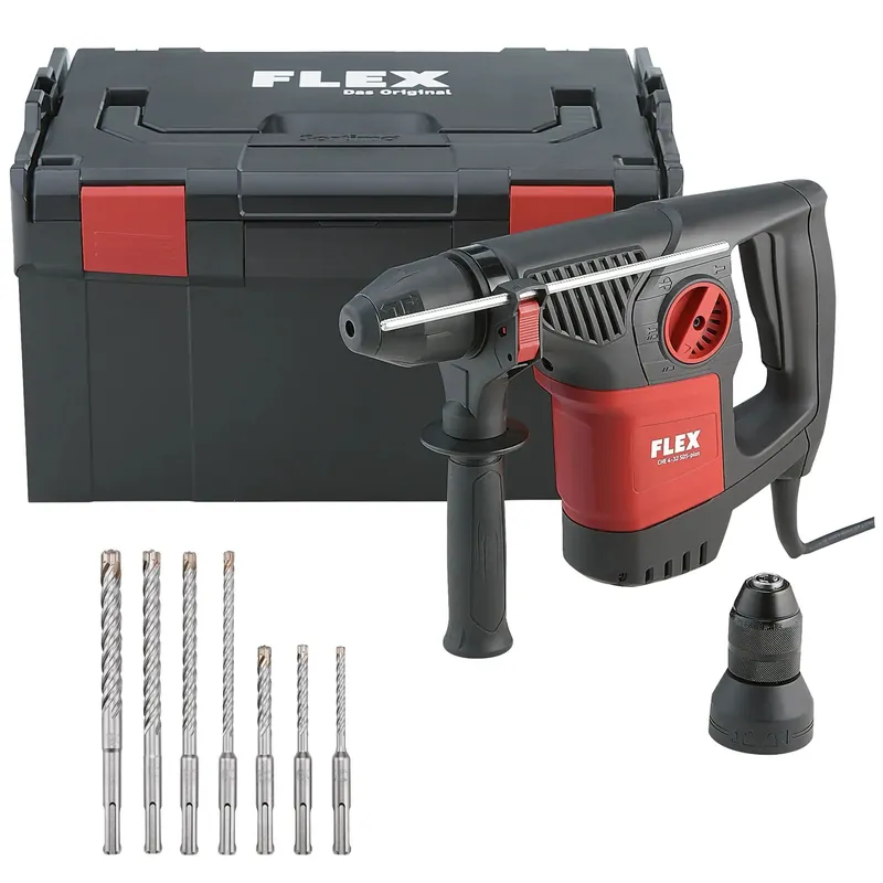 Flex-tools 534506 CHE 4-32 R Marteau combiné 4.8J SDS-plus + jeu de mèches SDS-Plus