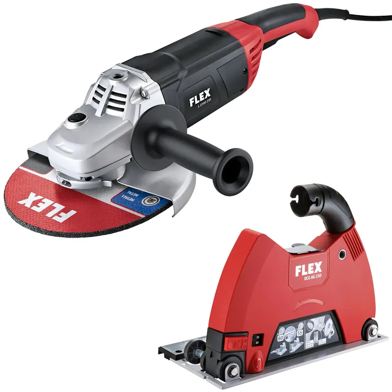 Flex-tools 534511 L 2200 230 Meuleuse d‘angle 230 mm 2200 W + capot d‘aspiration DCG AG 230
