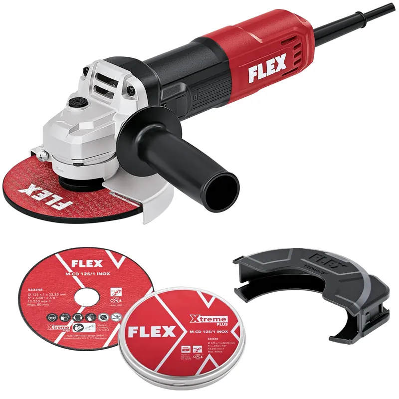 Flex-tools 534491 L 850 125 Meuleuse d‘angle 125mm 850W + 100 meules à tronçonner