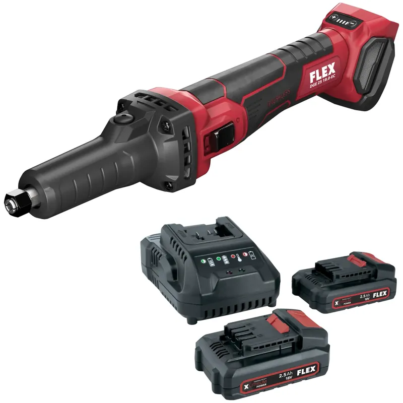 Flex-tools 534515 DGE 25 18.0-EC meuleuse droite sans fil 18V 2.5Ah Li-Ion en L-Boxx