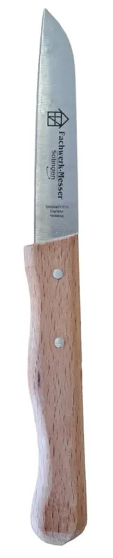 DIGGERS DIG524 Couteau de cuisine 17.5cm, manche en bois, droit, acier inoxydable